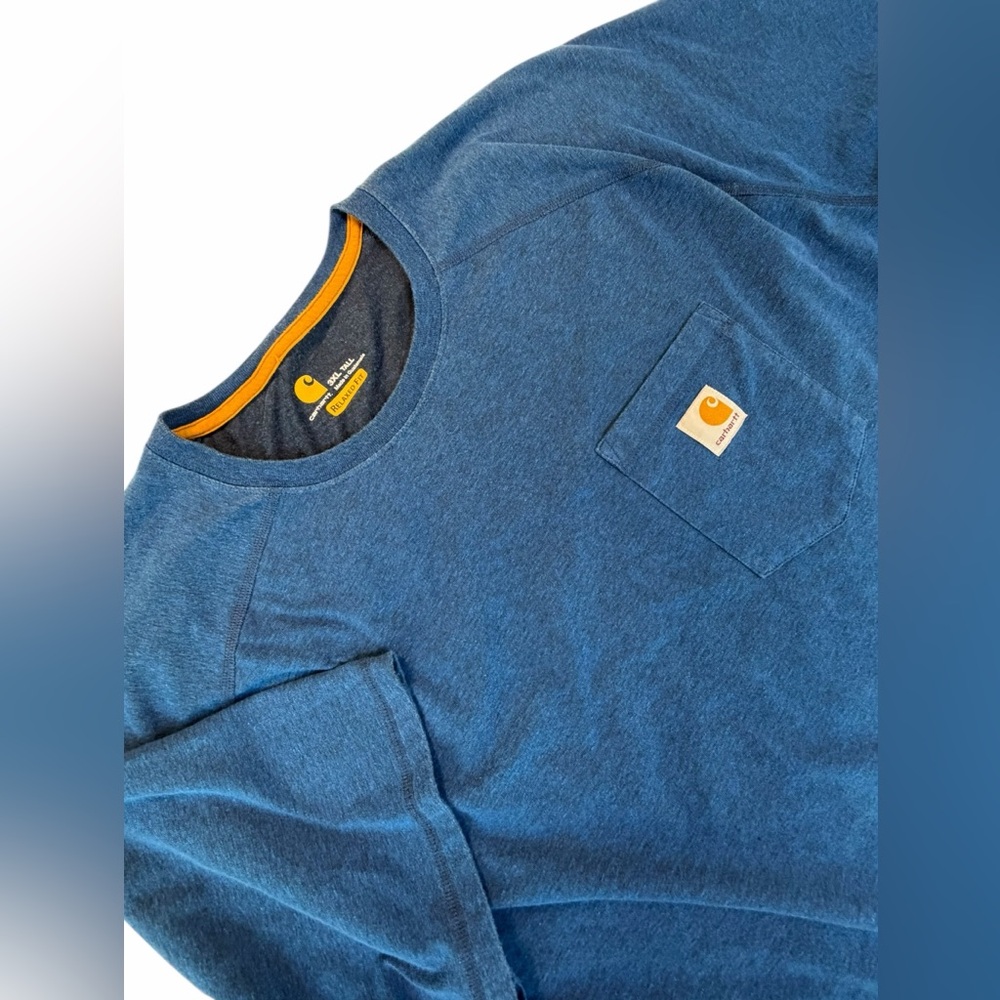 Carhartt Force Blue Pocket Tee Men’s 3XLT Relaxed Fit Short Sleeve